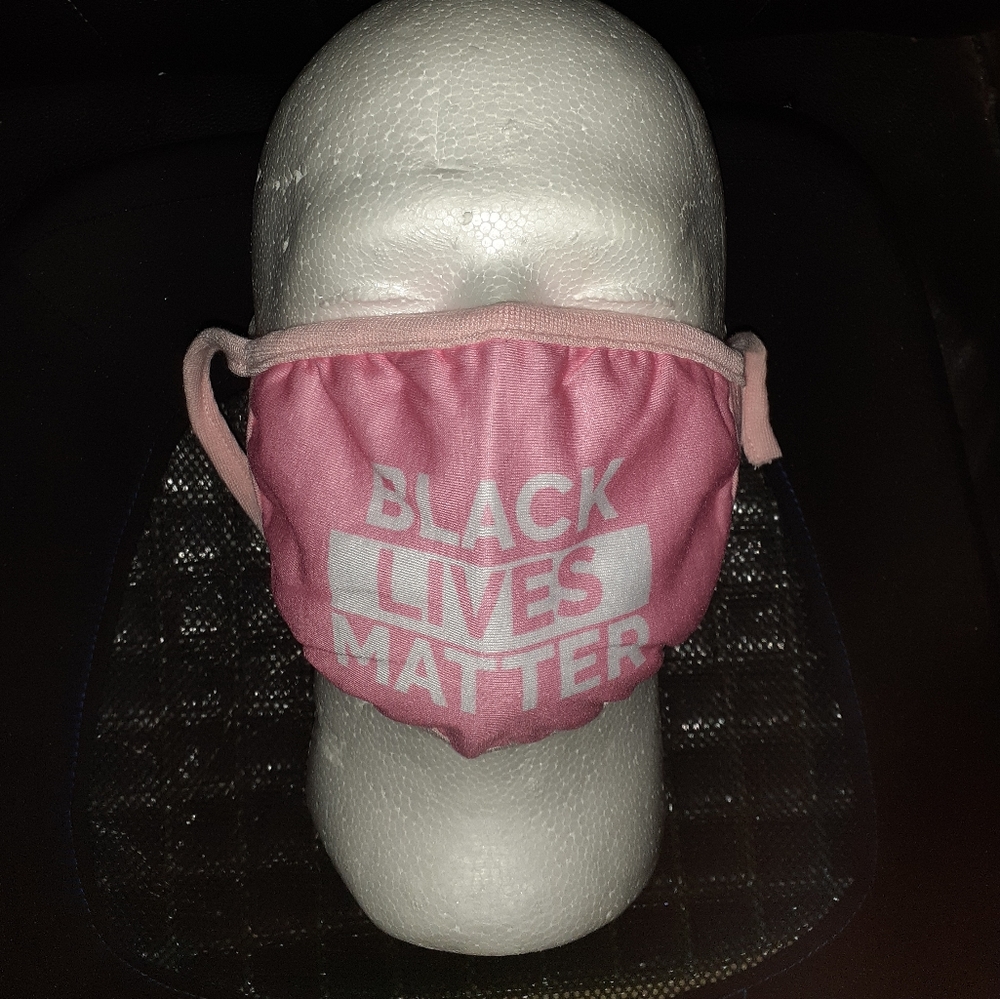 Black Lives Matter Pink & White Mask
